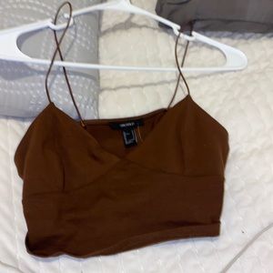 brown tank top
